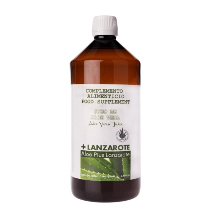 Aloe Plus Lanzarote Aloe Vera Juice Sok Aloesowy z Miąższem z Wysp Kanaryjskich 1 L