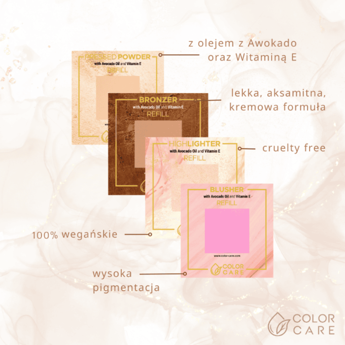 Color Care Matowy Bronzer Wegański - Refill - 03 Frosty