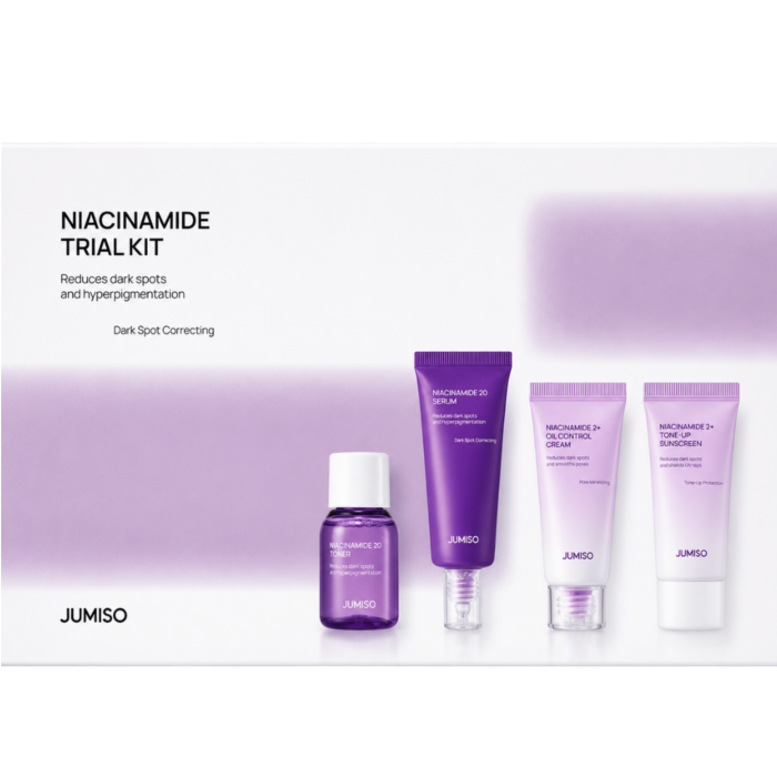 Jumiso - Niacinamide Trial Kit, 4 × 20 ml - zestaw miniaturek do twarzy z niacynamidem