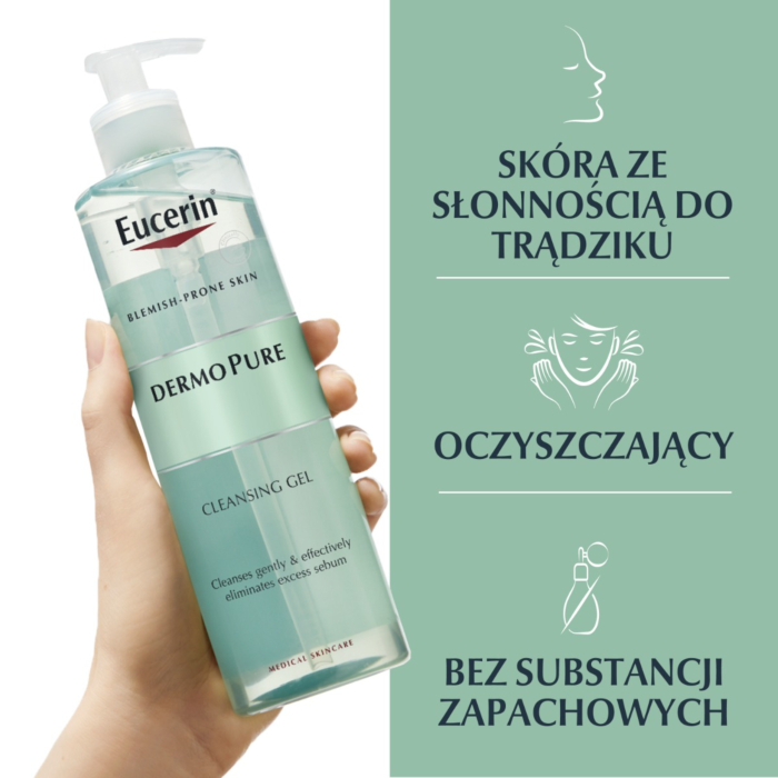 Eucerin DermoPure Żel oczyszczający do twarzy i ciała, 400 ml