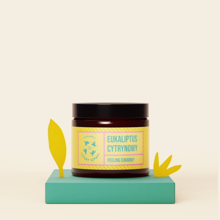 Mydlarnia Cztery Szpaki Eukaliptus Cytrynowy Naturalny Peeling Cukrowy do ciała