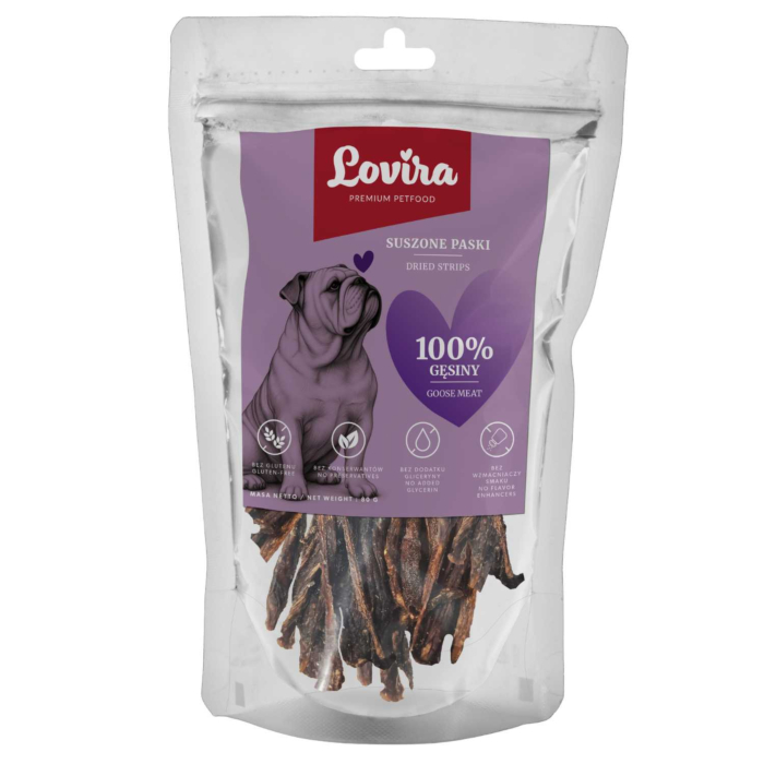 Lovira przysmak paski gęś 80 g