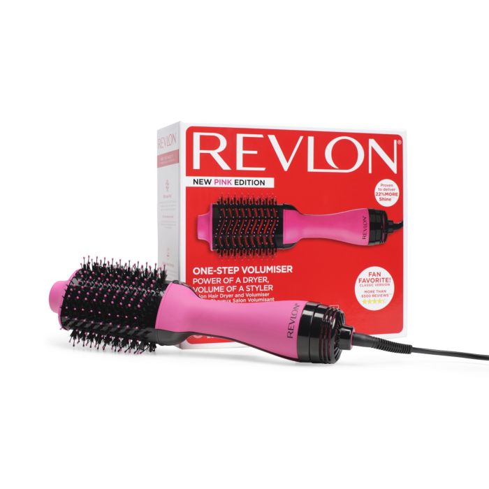 REVLON RVDR5222 PINK Suszarko-lokówka do włosów, owalna szczotka, jonizacja