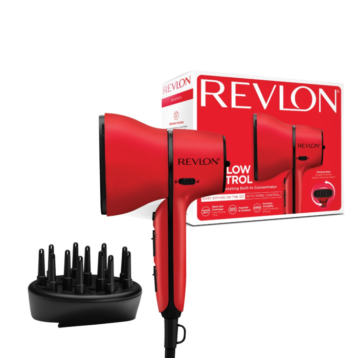 REVLON RVDR5320 Suszarka do włosów z koncentratorem, kontrola przepływu powietrza