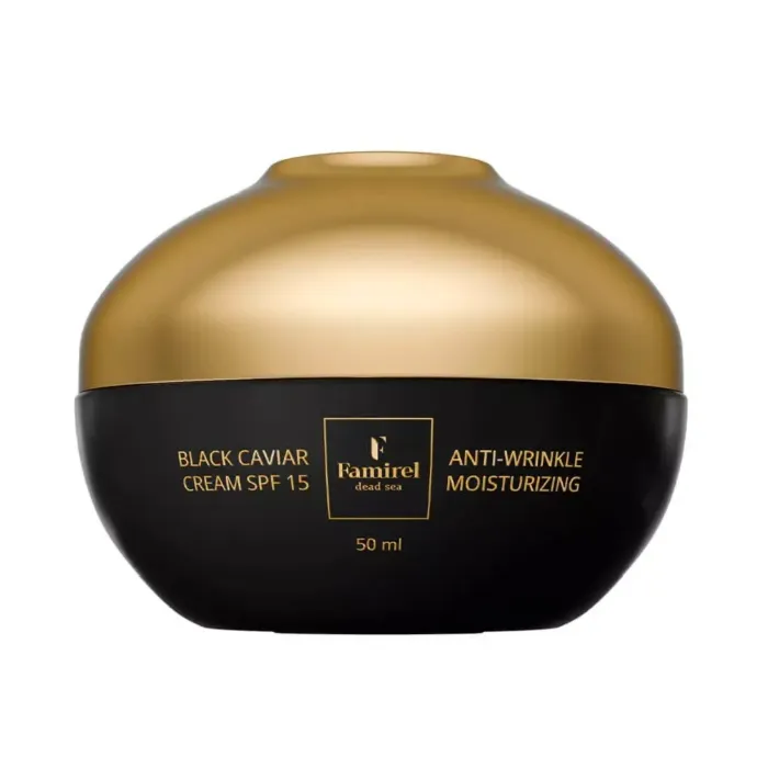 Дневной крем для лица Famirel Black Caviar Anti-Wrinkle Moisturizing Day Cream против морщин, SPF 15, 50 мл — фото 2