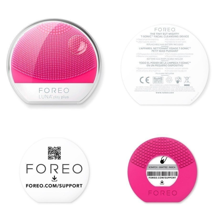 Foreo Luna Play Plus Fuchsia szczoteczka soniczna do mycia twarzy, Fuchsia