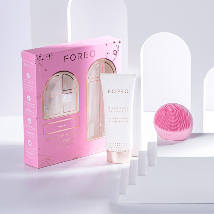 Foreo Skin Supremes (Szczoteczka Luna Play Smart 2 Pink + Pianka do mycia twarzy )