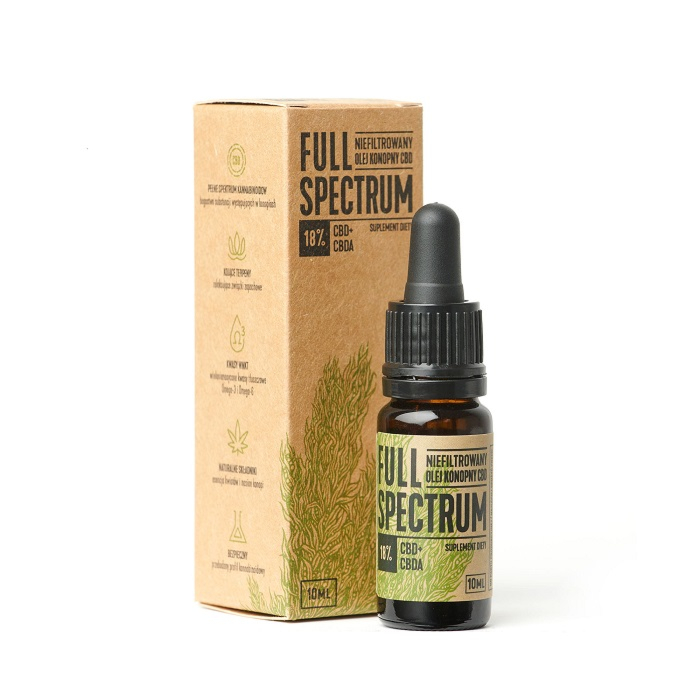 Full Spectrum Olejek Konopny CBD+CBDA 18%, Płyn, 30 ml