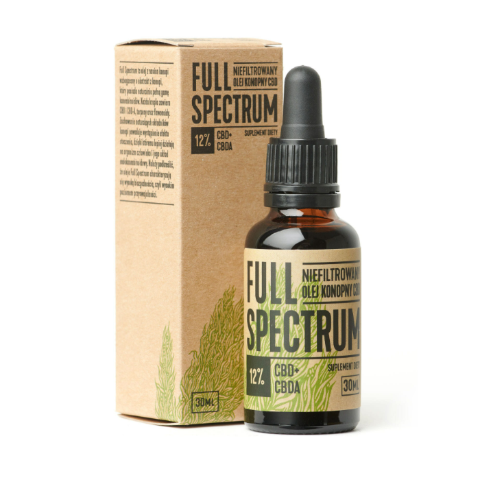 Full Spectrum Olejek Konopny CBD+CBDA 12%, Płyn, 30 ml