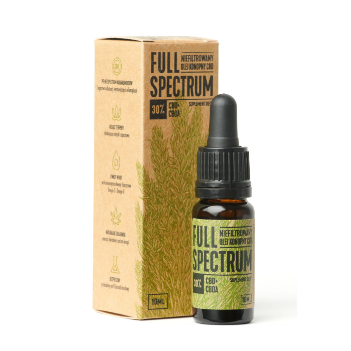 Full Spectrum Olejek Konopny CBD+CBDA 30%, Płyn, 10 ml