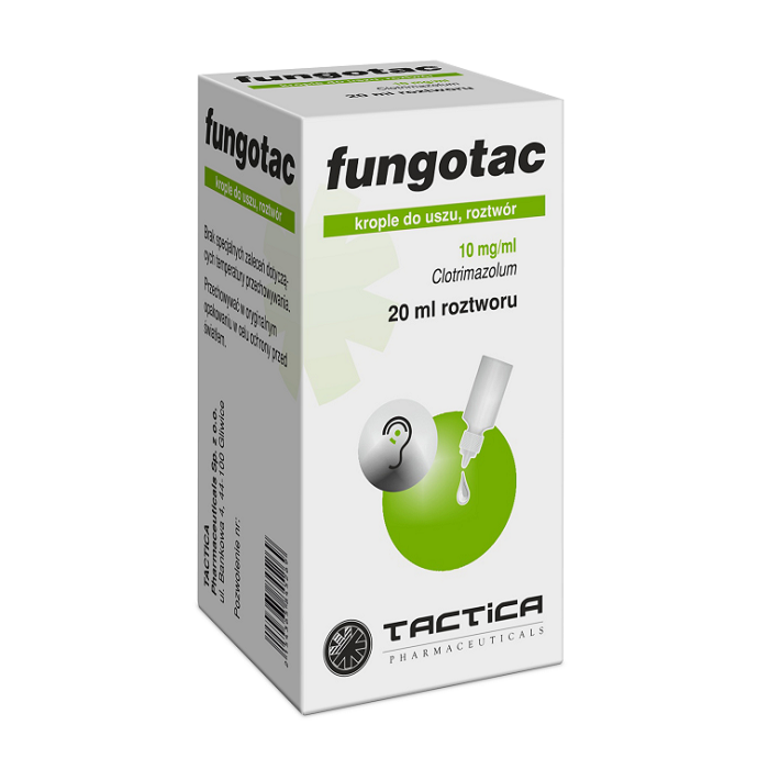 Fungotac 10 mg/ml krople do uszu 