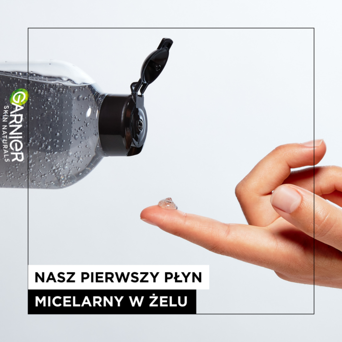 Garnier Skin Naturals Czysta Skóra Oczyszczający płyn micelarny w Żelu z Węglem i Kwasem Salicylowym
