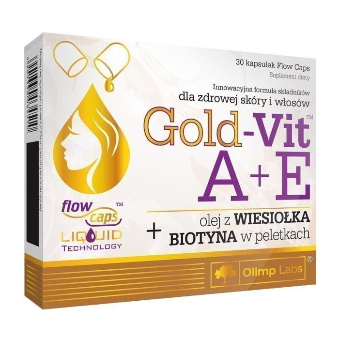 Olimp Gold-Vit A+E, Suplement diety wspomagający skórę i włosy, Kapsułki