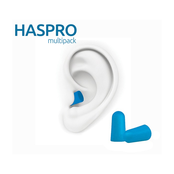 Haspro Multi Stopery do uszu piankowe, Kolor niebieski