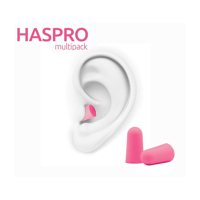 Haspro Multi Stopery do uszu piankowe, Kolor różowy