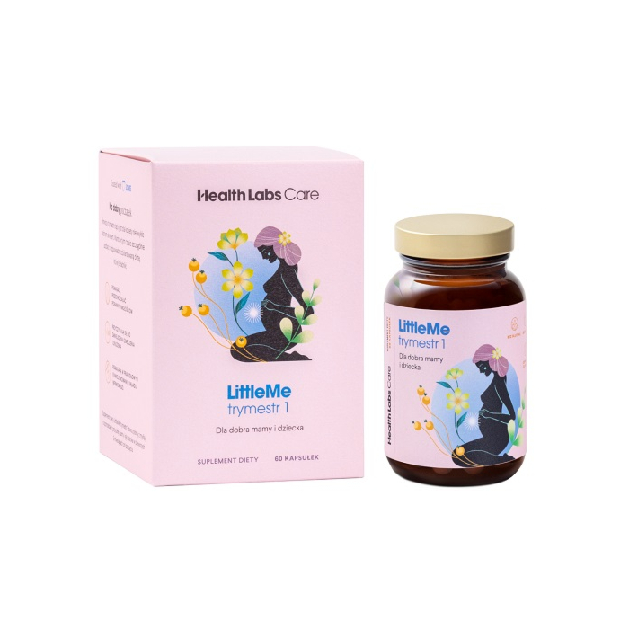Health Labs Care Little Me, Trymestr 1, Suplement diety dla kobiet w 1. trymestrze ciąży i planujących ciążę, Kapsułki