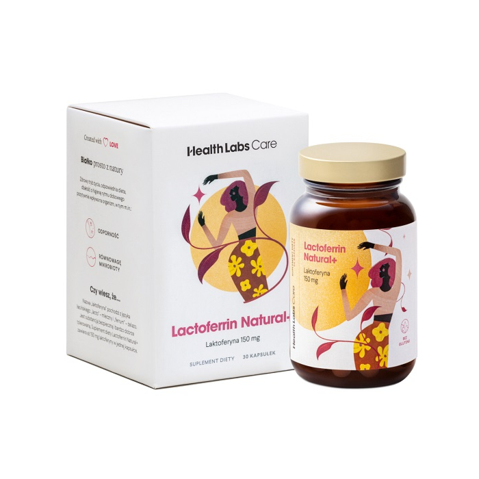 Health Labs Care Lactoferrin Natural+, Suplement diety wzmacniający odporność, Kapsułki