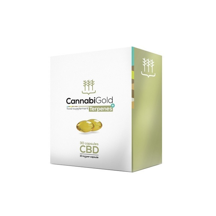 CannabiGold Terpenes+ CBD, Suplement diety z CBD 10 mg, Kapsułki
