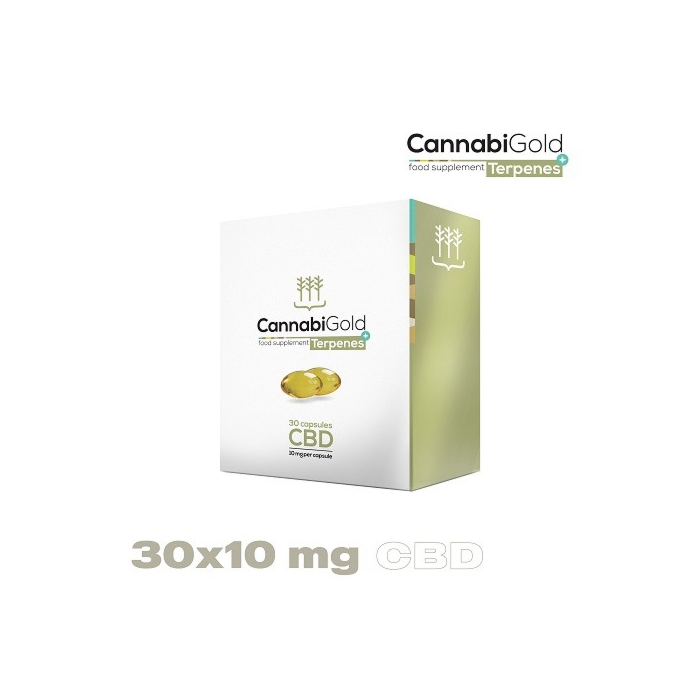 CannabiGold Terpenes+ CBD, Suplement diety z CBD 10 mg, Kapsułki