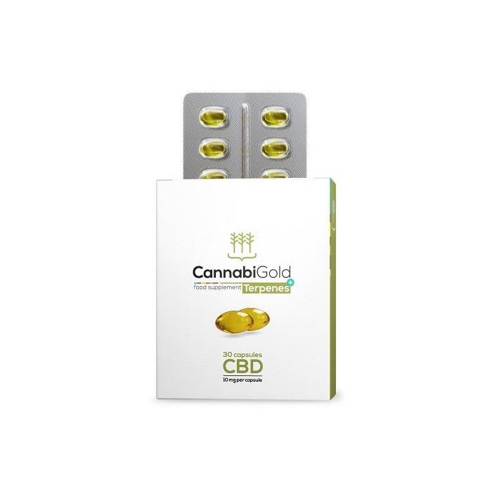 CannabiGold Terpenes+ CBD, Suplement diety z CBD 10 mg, Kapsułki