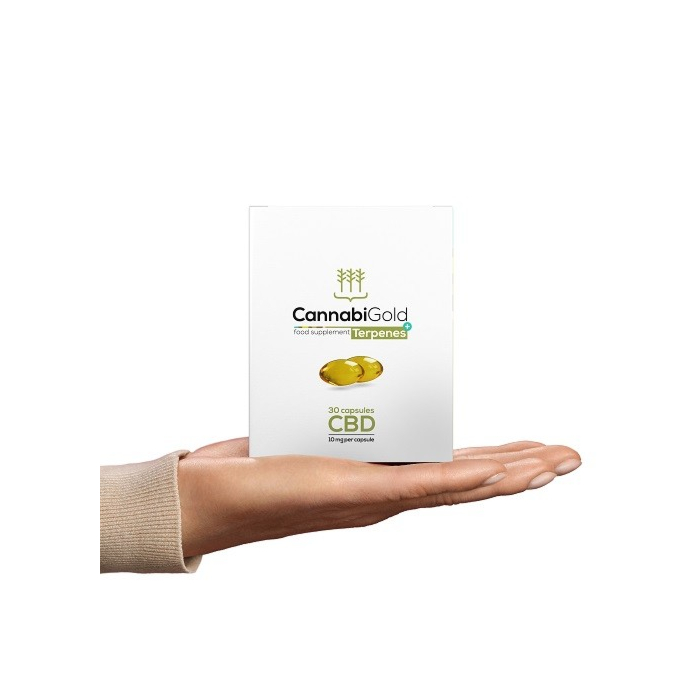 CannabiGold Terpenes+ CBD, Suplement diety z CBD 10 mg, Kapsułki