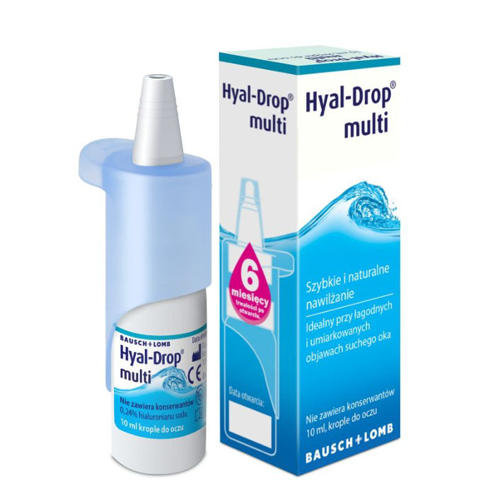 Hyal-Drop Multi, Nawilżające krople do oczu, Bez konserwantów