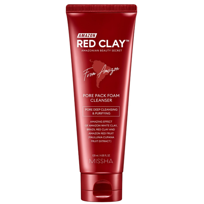 Missha Amazon Red Clay Pore Pack Foam Cleanser Pianka głęboko oczyszczjąca