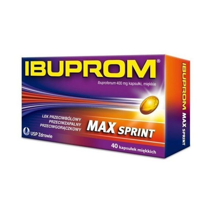 Ibuprom MAX Sprint 400 mg, 40 kapsułek