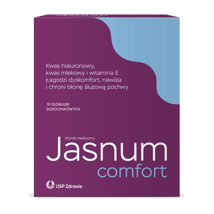 Jasnum Comfort, Globulki dopochwowe z kwasem hialuronowym i mlekowym