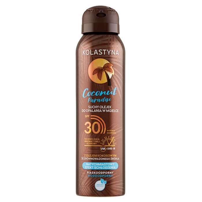 Kolastyna Sun Coconut Paradise Suchy Olejek do opalania SPF30 