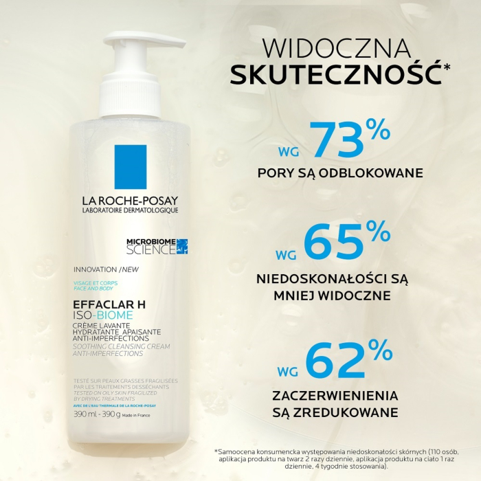 La Roche-Posay Effaclar H Iso-Biome Krem myjący, 390 ml