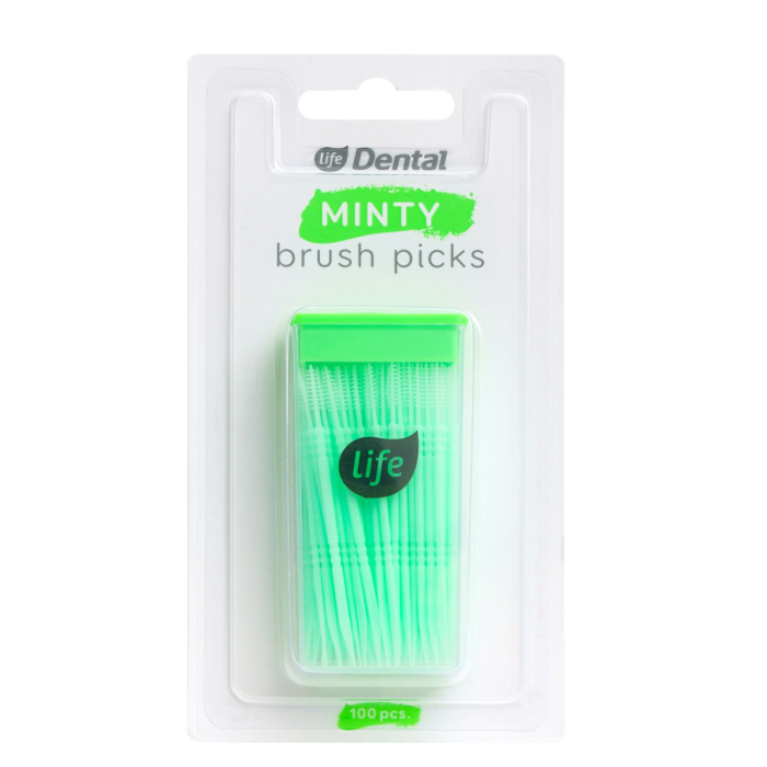 Life Dental Wykałaczki ze Szczoteczką Interdental Box Mint New