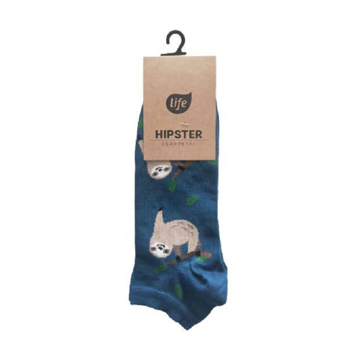 Life Stopki Bawełniane Hipster Wzór Leniwiec Rozm. 43-46