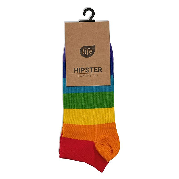 Life Stopki bawełniane Hipster wzór Tęcza rozm. 35-38