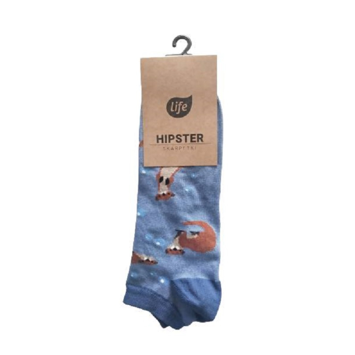 Life Stopki Bawełniane Hipster Wzór Wydry Rozm. 43-46