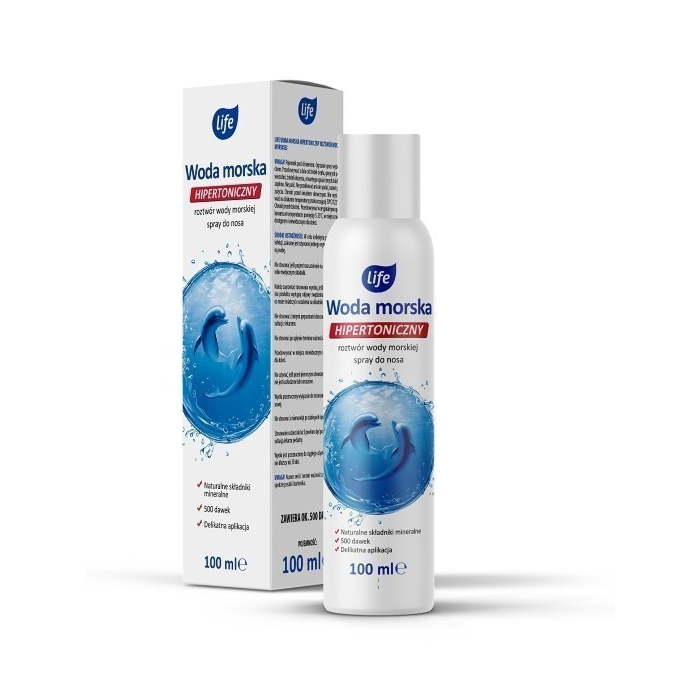 Life Woda Morska Hipertoniczna, Aerozol do nosa, 100 ml