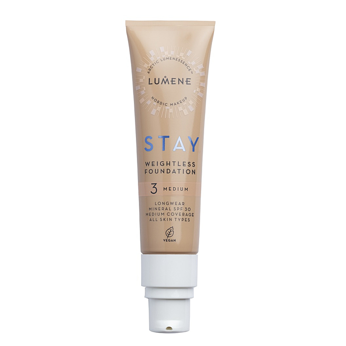 Lumene Stay Lekki długotrwały podkład SPF 30, 3 Medium 