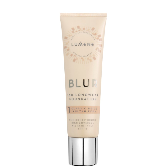 Lumene Blur Długotrwały podkład 16h SPF15, 1 Classic Beige