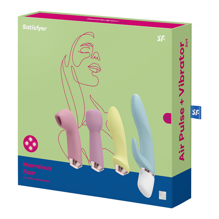 Satisfyer Marvelous Four masażer intymny z wymiennymi nasadkami