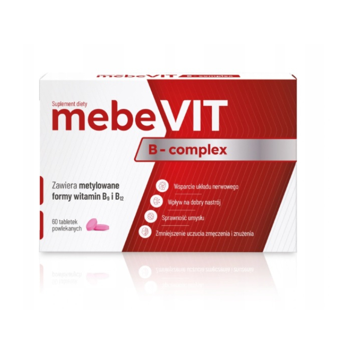 MebeVit B-Complex, Suplement diety z witaminami z grupy B, Tabletki