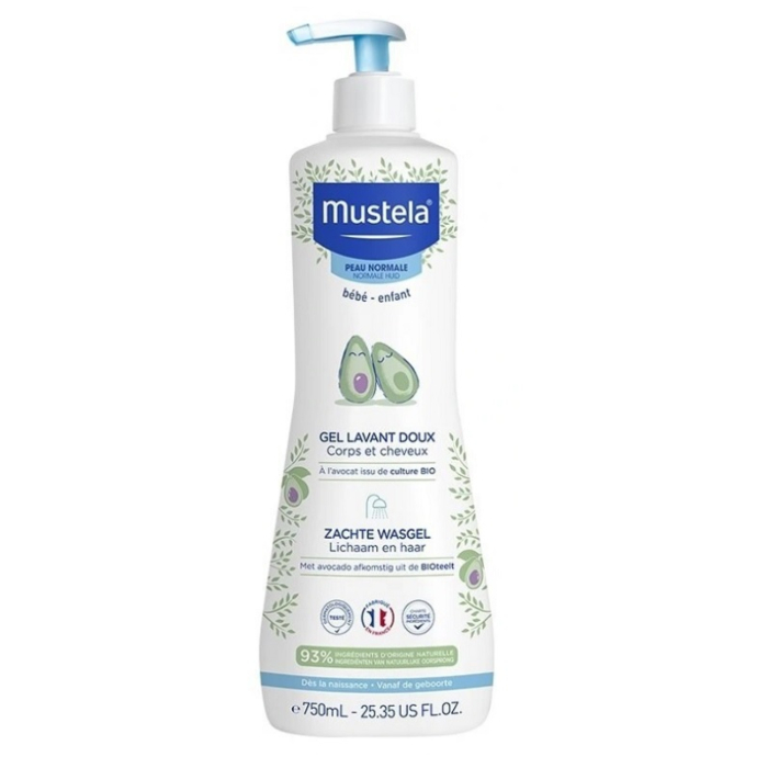 Mustela Bebe Delikatny żel do mycia, 750 ml