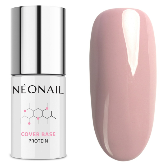 Neonail Cover Base Protein Baza hybrydowa, Natural Nude