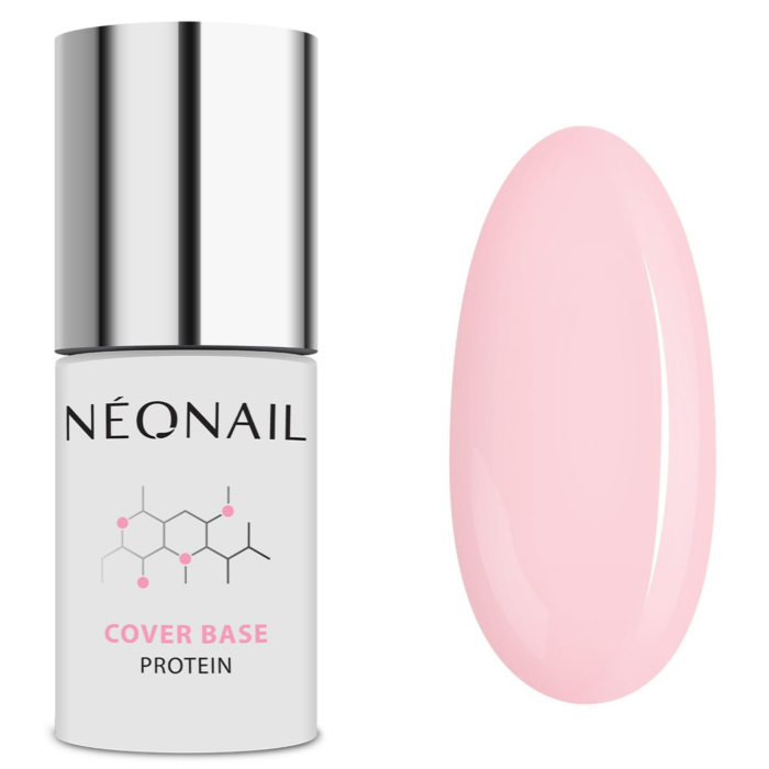 Neonail Cover Base Protein Baza hybrydowa, Nude Rose