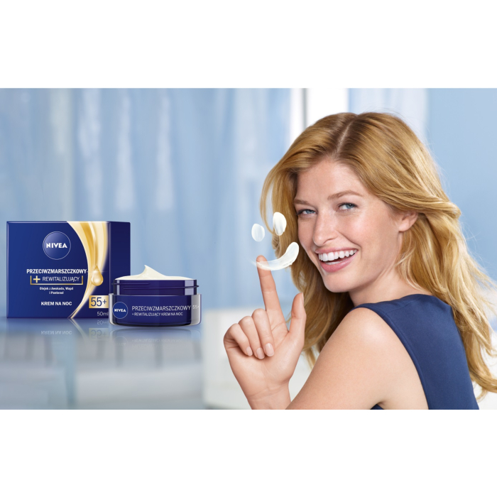 Nivea Przeciwzmarszczkowy + rewitalizujący Krem na noc 55+ 