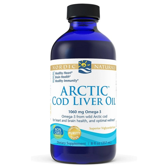 Nordic Naturals Arctic Cod Liver Oil, Olej z dzikiego dorsza arktycznego, Smak naturalny, Płyn