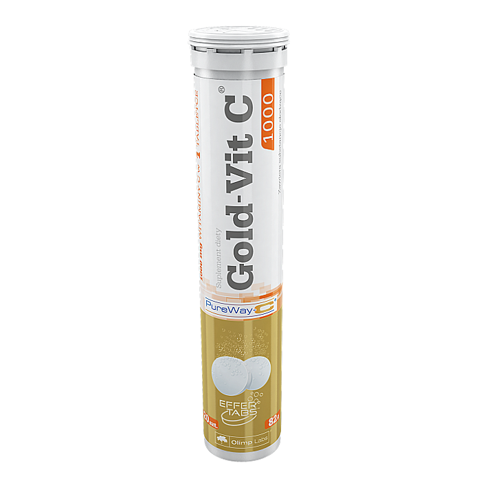 Olimp Gold-Vit C 1000 mg, Suplement diety z witaminą C, Tableteki musujące o smaku cytrynowym