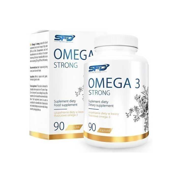SFD Omega 3 Strong, Suplement diety zawierający olej rybi, Kapsułki