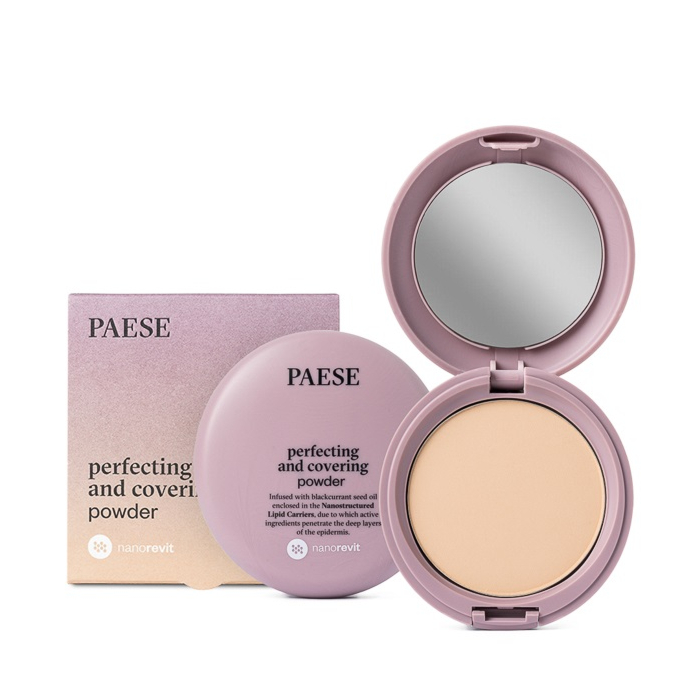 Paese Nanorevit Upiększająco-kryjący puder do twarzy, 04 Warm Beige