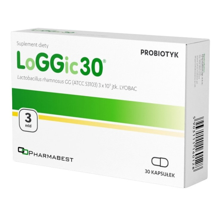 LoGGic30, Suplement diety zawierający żywe kultury bakterii, Kapsułki