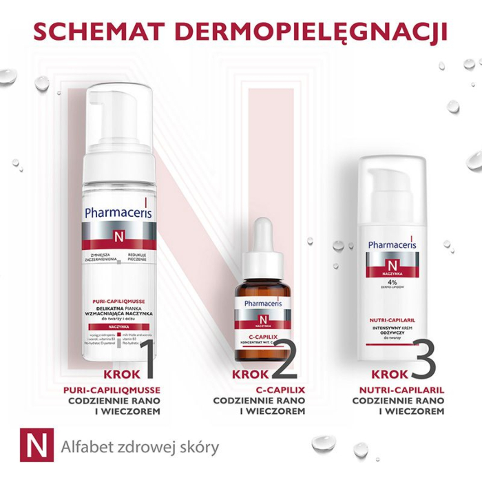 Pharmaceris N PURI-CAPILIQMUSSE Delikatna pianka wzmacniająca naczynka do mycia twarzy i oczu